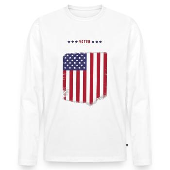 Wähler-Therapeut - Männer Premium Bio Langarmshirt - Weiß - Vorne - Nico (187cm)