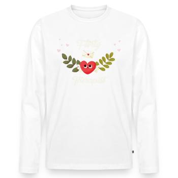 Flirty Therapist - Men's Premium Organic Long Sleeve Shirt - white - Front - Nico (187cm)