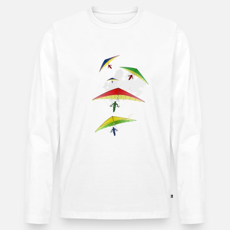 Deltapalne und Versuchsgeschenkt-shirts - Männer Premium Bio Langarmshirt - Weiß