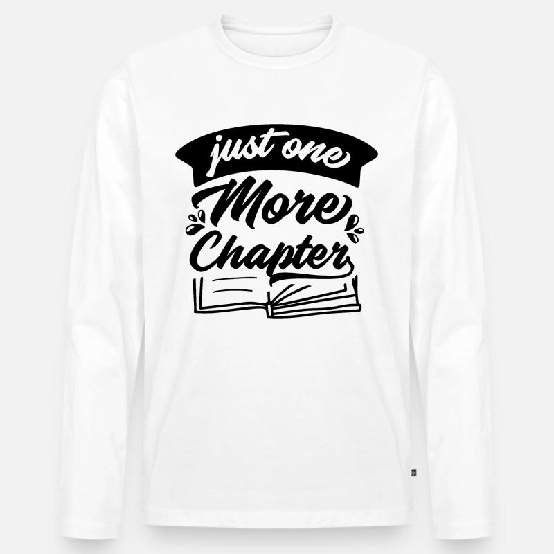Nur noch ein Kapitel - Männer Premium Bio Langarmshirt - Weiß