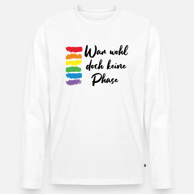 War wohl doch keine Phase LGBT Geschenk - Männer Premium Bio Langarmshirt - Weiß