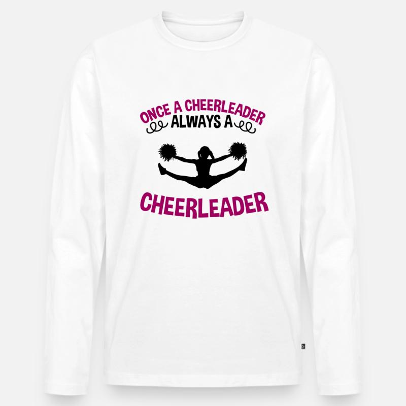 Cheerleading Cheerleader Geschenk - Männer Premium Bio Langarmshirt - Weiß