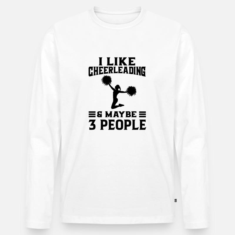 Cheerleading Cheerleader Geschenk - Männer Premium Bio Langarmshirt - Weiß