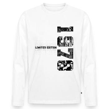 Limited Edition 1978 Geburtsjahr 1978 Geburtstag - Männer Premium Bio Langarmshirt - Weiß - Vorne - Nico (187cm)