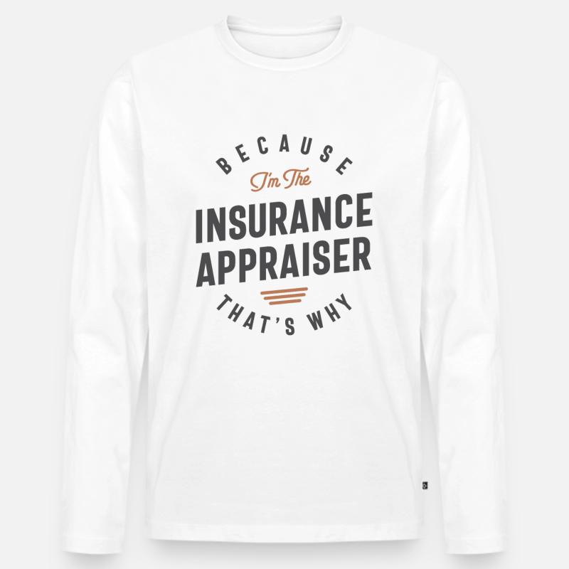 Versicherungsgutachter Berufstätigkeit - Männer Premium Bio Langarmshirt - Weiß