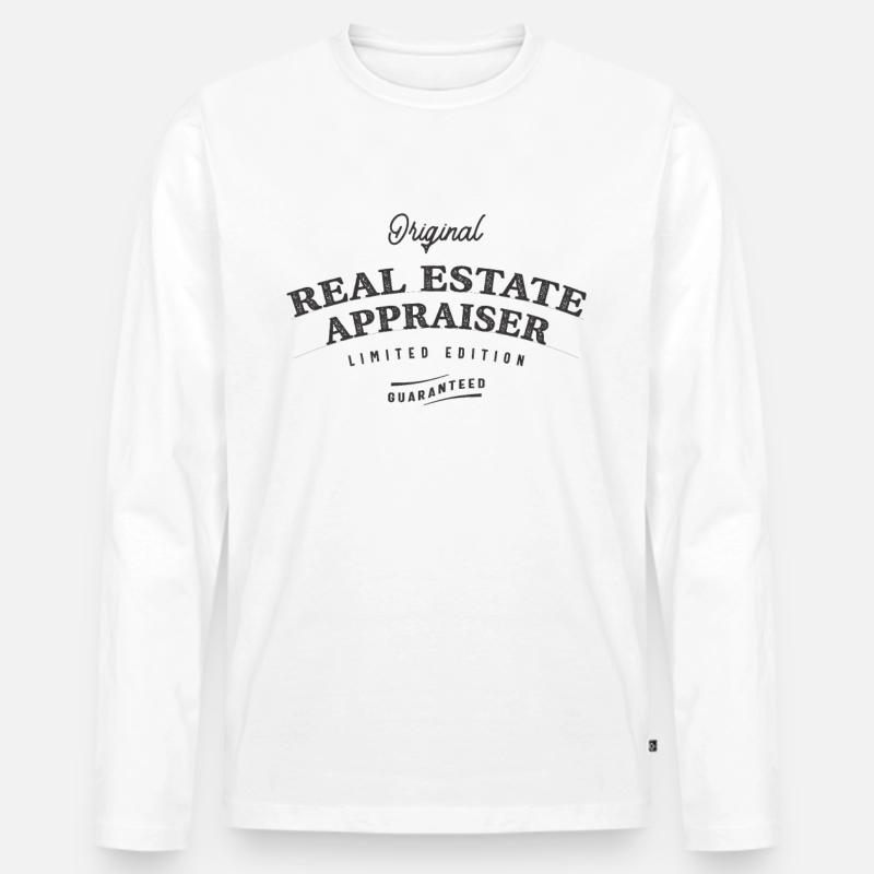 Immobiliengutachter Lustige Berufsbezeichnung Beruf - Männer Premium Bio Langarmshirt - Weiß