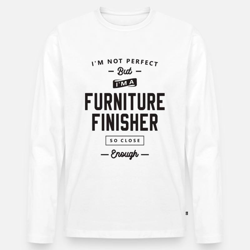 Möbelveredler Lustige Berufsbezeichnung - Männer Premium Bio Langarmshirt - Weiß