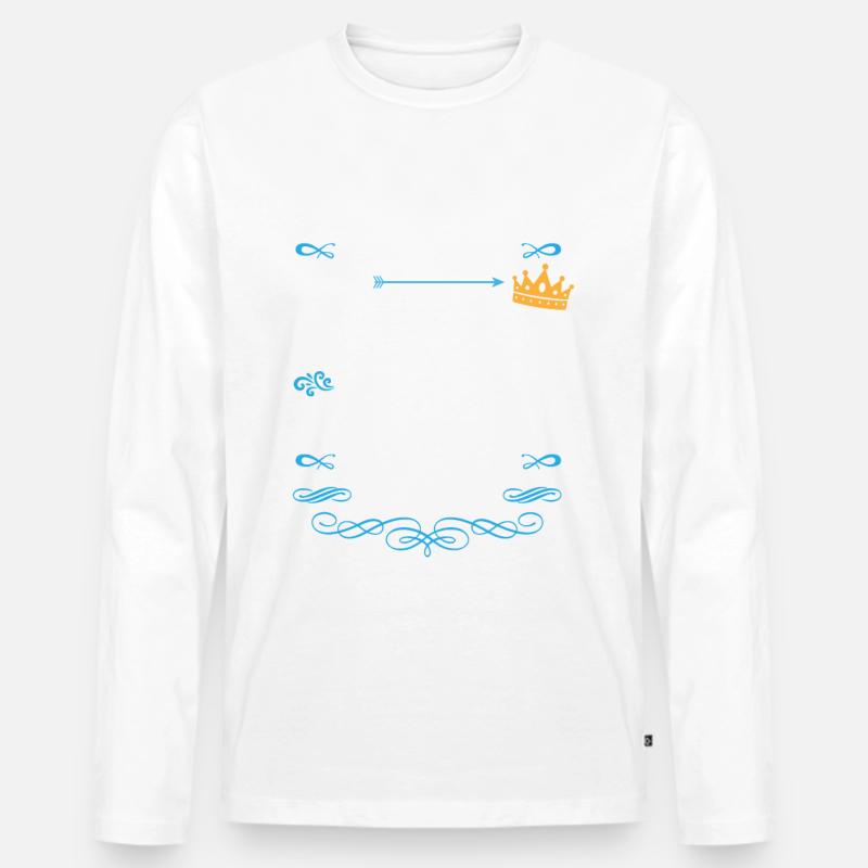 Es war einmal ein König. Januar 2019 Geburtstag - Männer Premium Bio Langarmshirt - Weiß