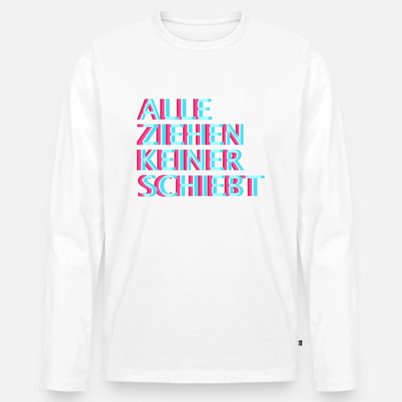 Techno Raver EDM Uptempo Speedcore Tekk Hardtekk - Männer Premium Bio Langarmshirt - Weiß