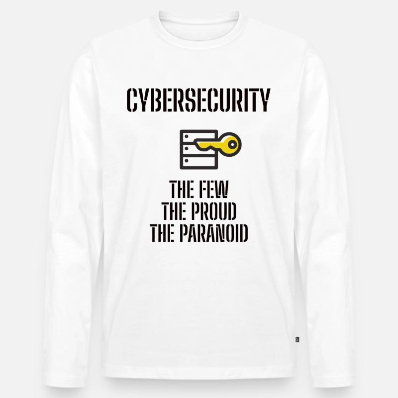 Cybersecurity - IT-Sicherheit Informatiker - Männer Premium Bio Langarmshirt - Weiß
