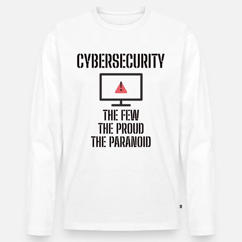 Cybersecurity - IT-Sicherheit Informatiker - Männer Premium Bio Langarmshirt - Weiß