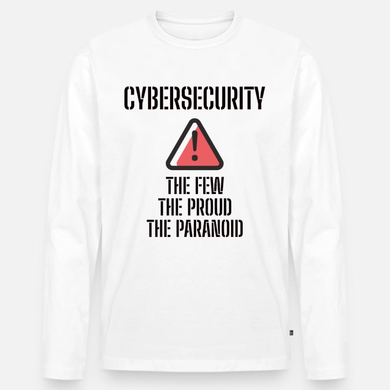 Cybersecurity - IT-Sicherheit Informatiker - Männer Premium Bio Langarmshirt - Weiß