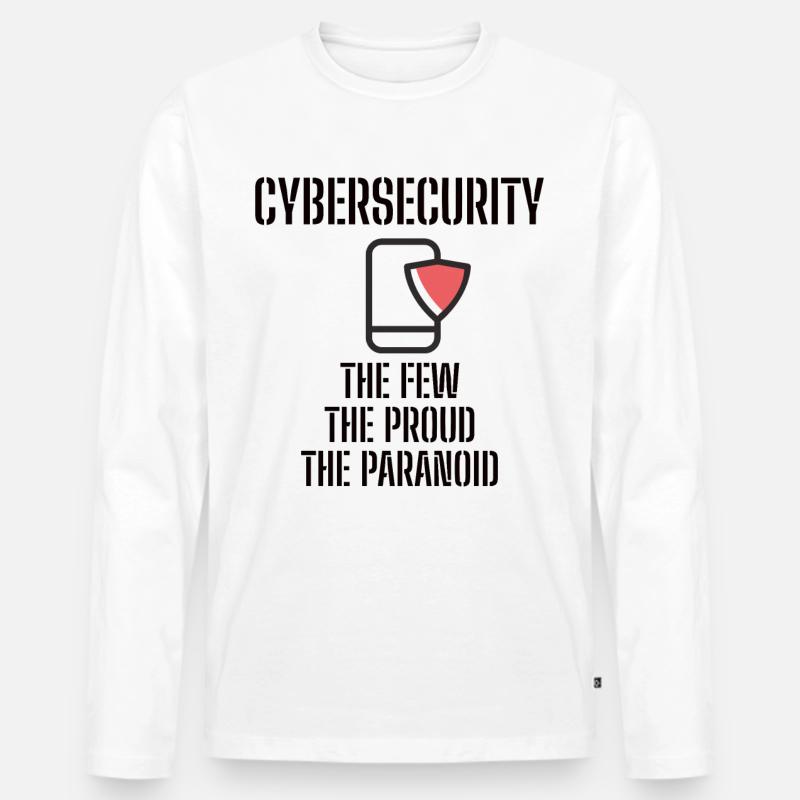 Cybersecurity - IT-Sicherheit Informatiker - Männer Premium Bio Langarmshirt - Weiß