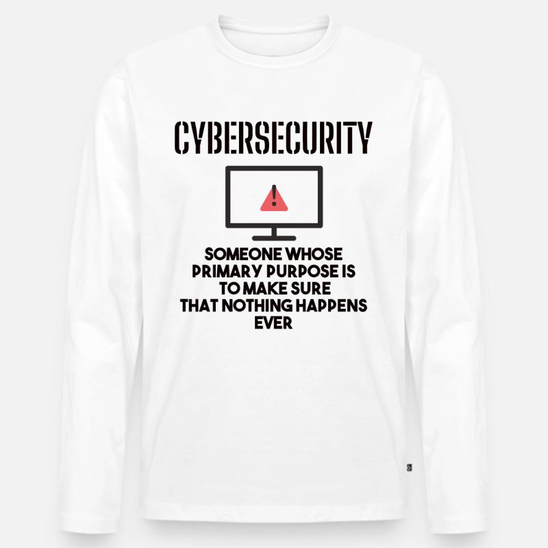Cybersecurity - IT Security Computer Scientists - Men's Premium Organic Long Sleeve Shirt - white
