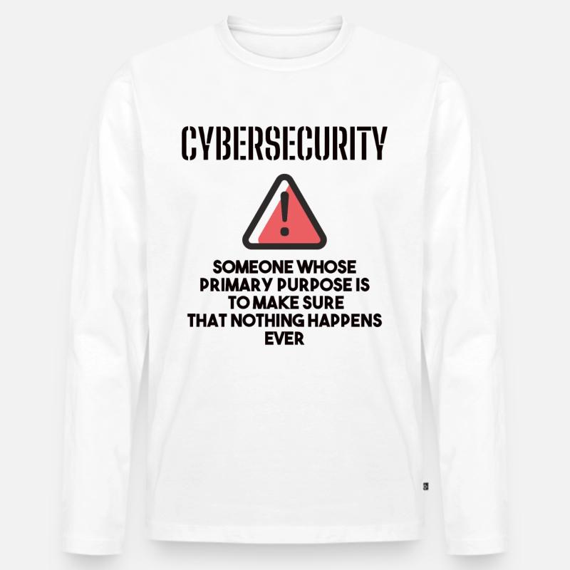 Cybersecurity - IT Security Computer Scientists - Men's Premium Organic Long Sleeve Shirt - white