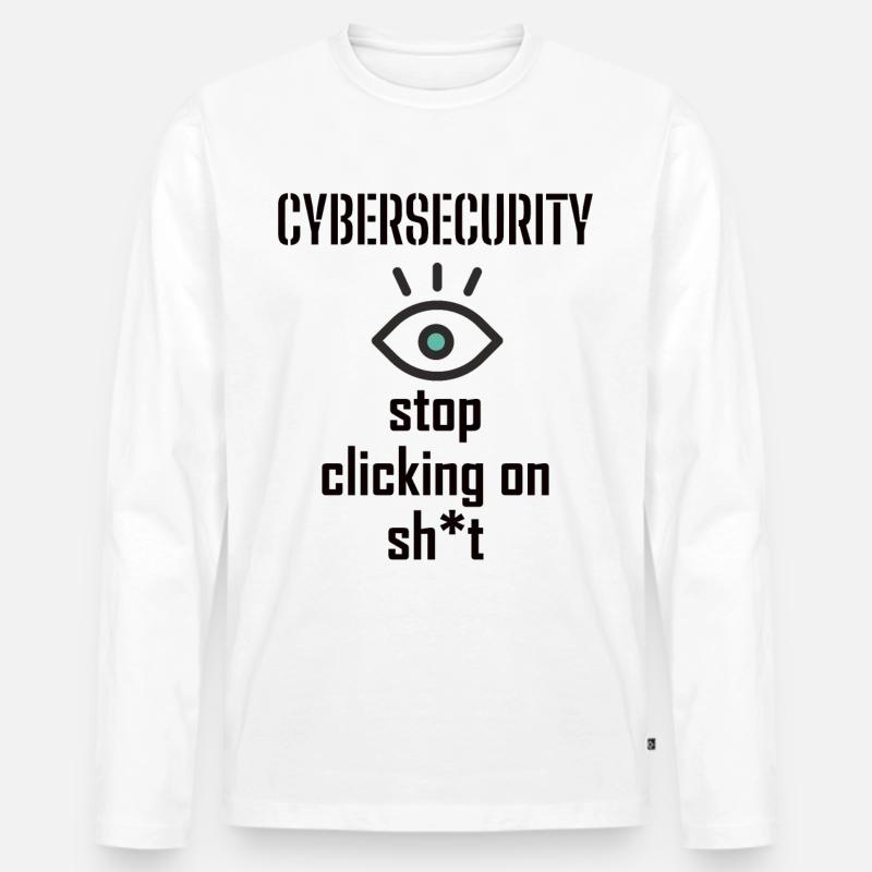 Cybersecurity - IT Security Computer Scientists - Men's Premium Organic Long Sleeve Shirt - white
