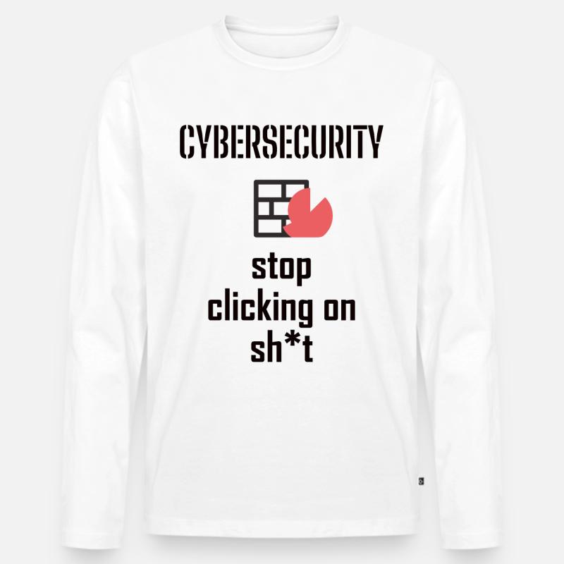 Cybersecurity - IT Security Computer Scientists - Men's Premium Organic Long Sleeve Shirt - white