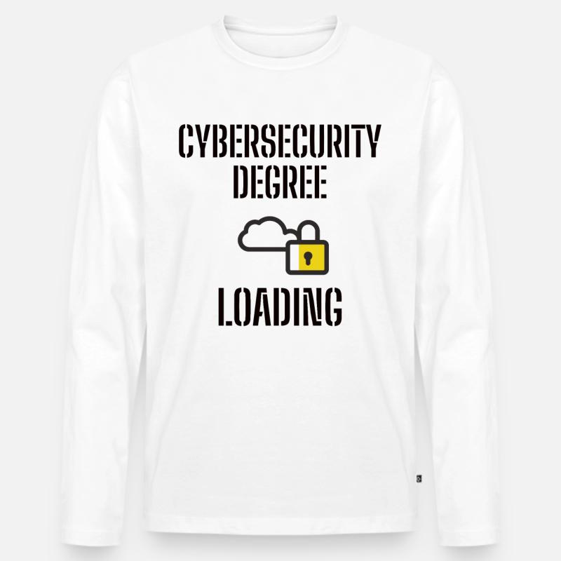 Cybersecurity - IT-Sicherheit Informatiker - Männer Premium Bio Langarmshirt - Weiß