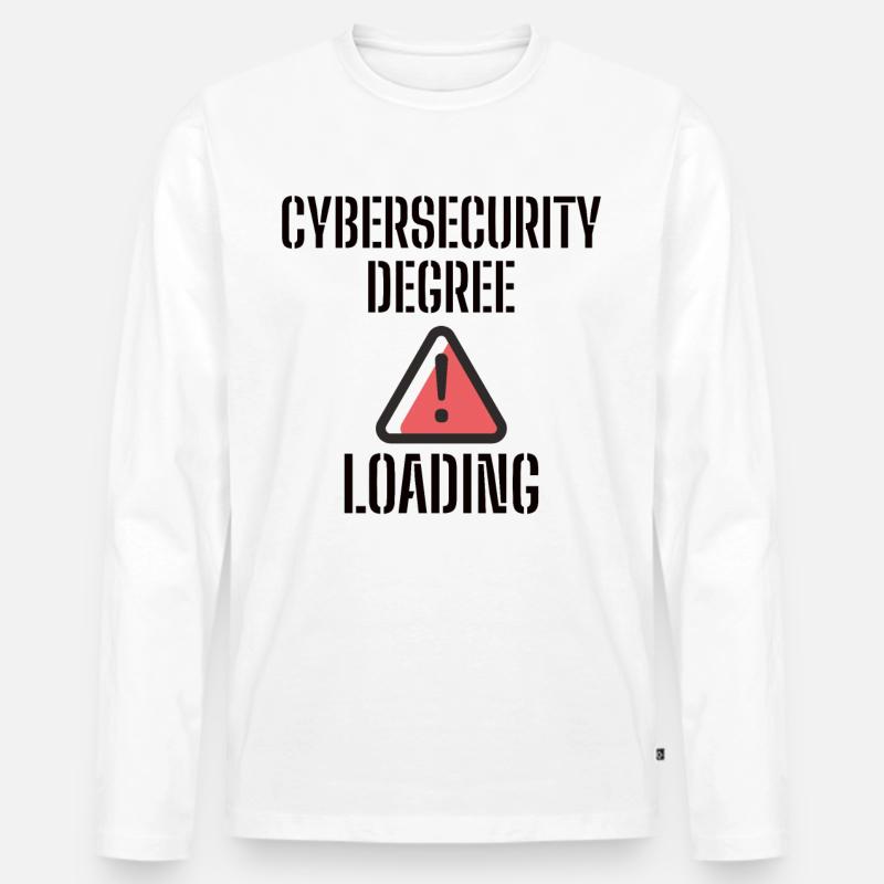Cybersecurity - IT-Sicherheit Informatiker - Männer Premium Bio Langarmshirt - Weiß