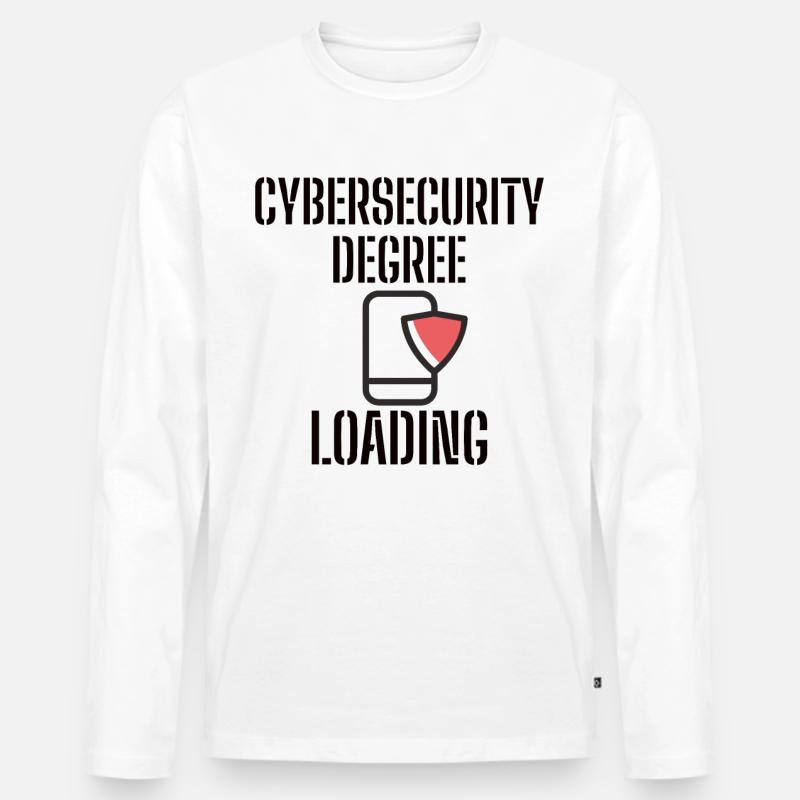 Cybersecurity - IT-Sicherheit Informatiker - Männer Premium Bio Langarmshirt - Weiß