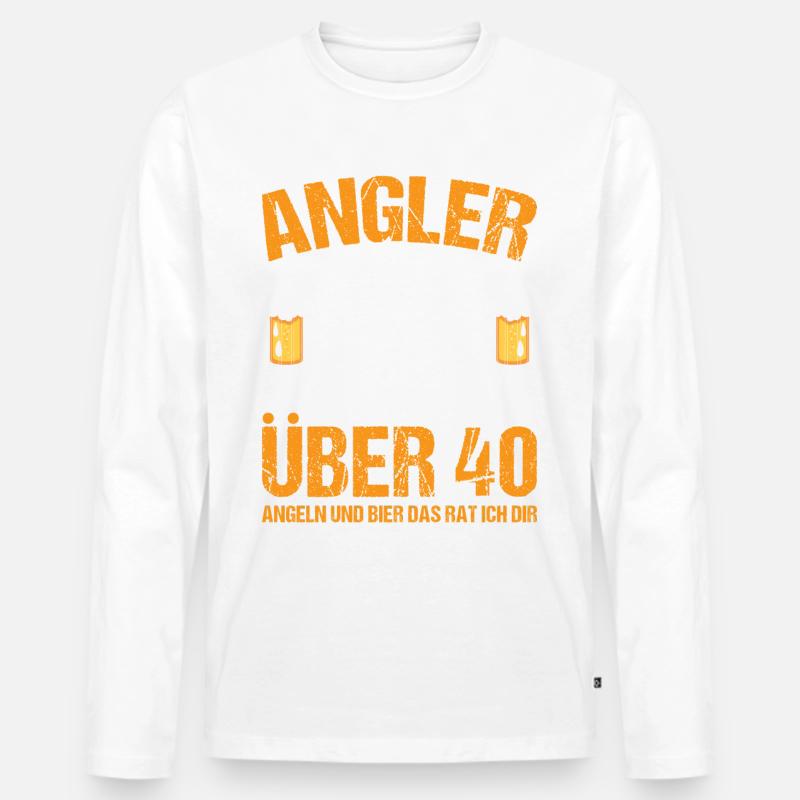 Angler über 40 - Männer Premium Bio Langarmshirt - undefined