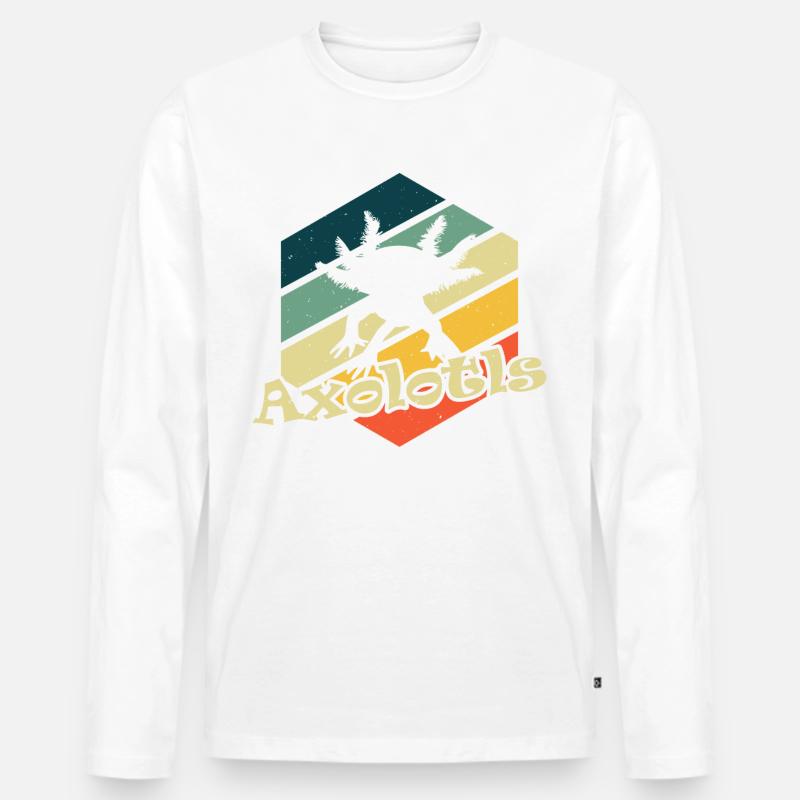 axolotls lovers gift - Männer Premium Bio Langarmshirt - Weiß