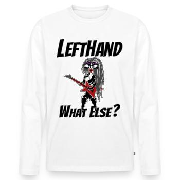 Gauche quoi d’autre? Escargot Hardrock - T-shirt manches longues Premium bio Homme - blanc - Devant - Nico (187cm)