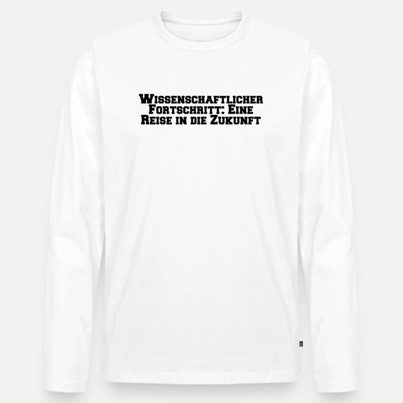 Wissenschaft - Wissenschaftlicher Fortschritt: - Männer Premium Bio Langarmshirt - Weiß