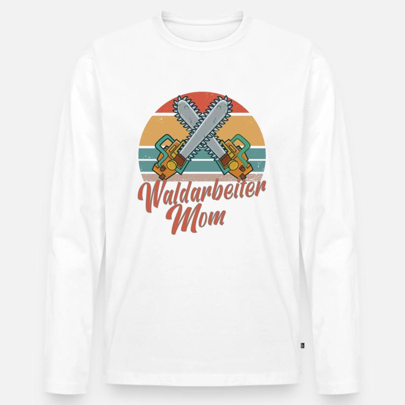 Mutter Mutti - Männer Premium Bio Langarmshirt - Weiß