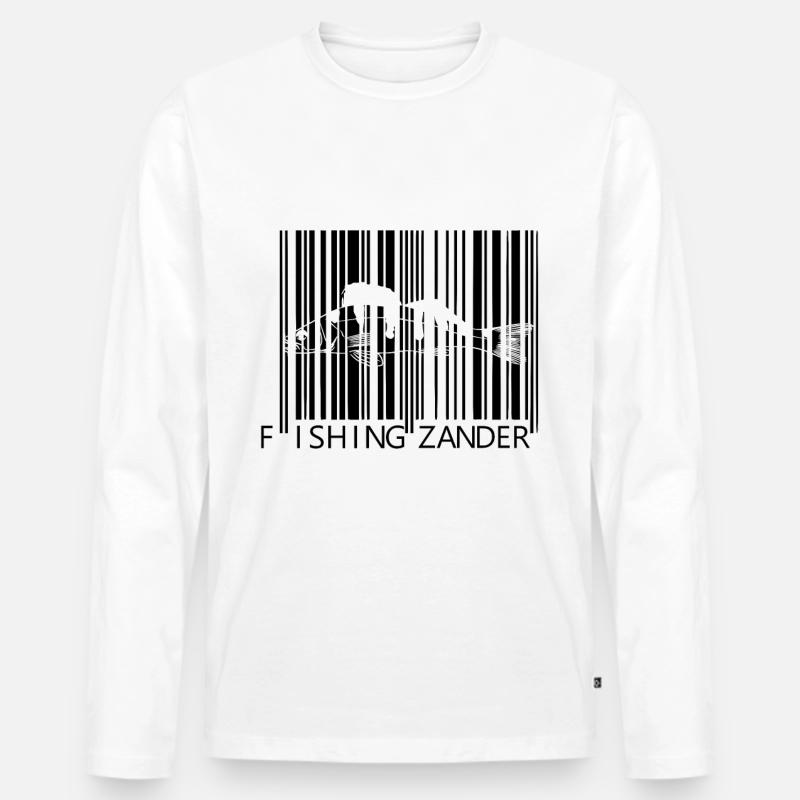 Zander - Männer Premium Bio Langarmshirt - Weiß