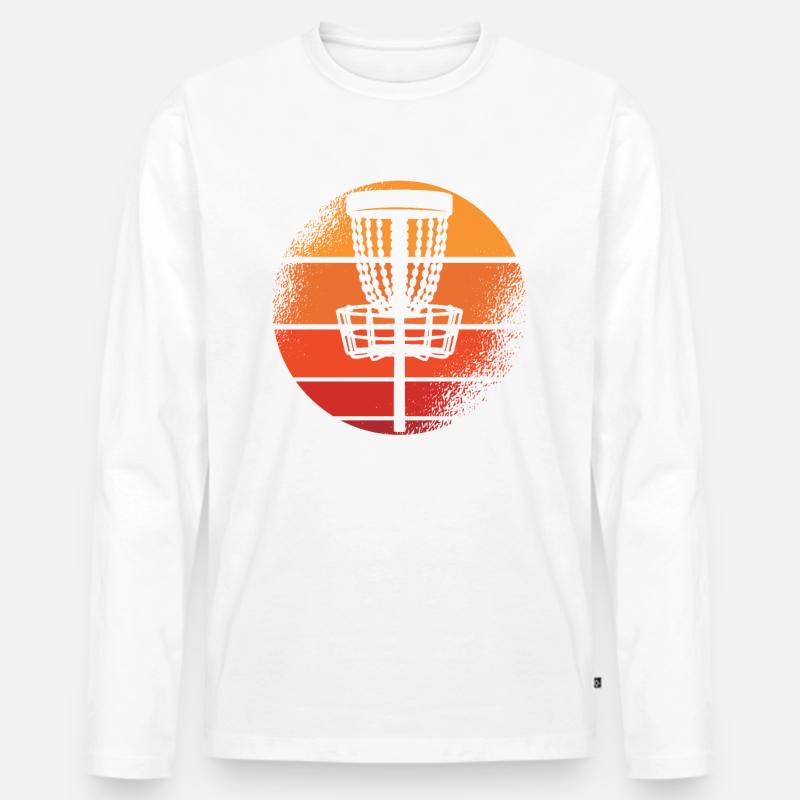 Disc Golf Discgolf Ultimate Discgolf Spieler Disc - Männer Premium Bio Langarmshirt - Weiß
