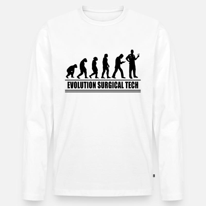 Chirurgisch-technischer Assistent Chirurg - Männer Premium Bio Langarmshirt - Weiß
