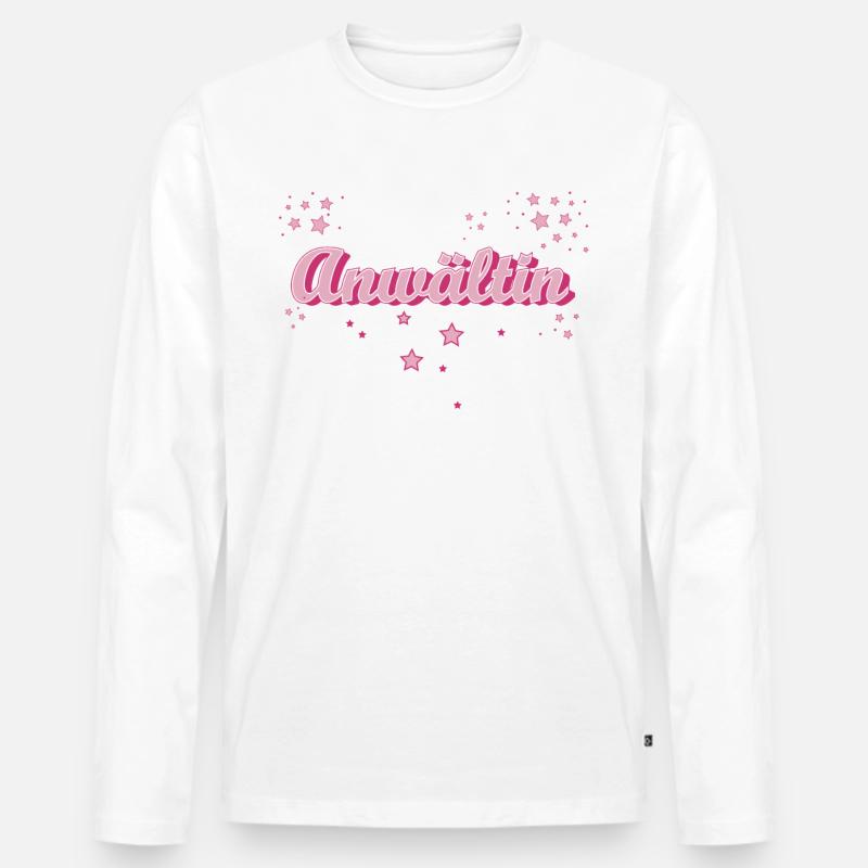 Rechtsanwalt Abschluss-Geschenk Anwältin - Männer Premium Bio Langarmshirt - Weiß