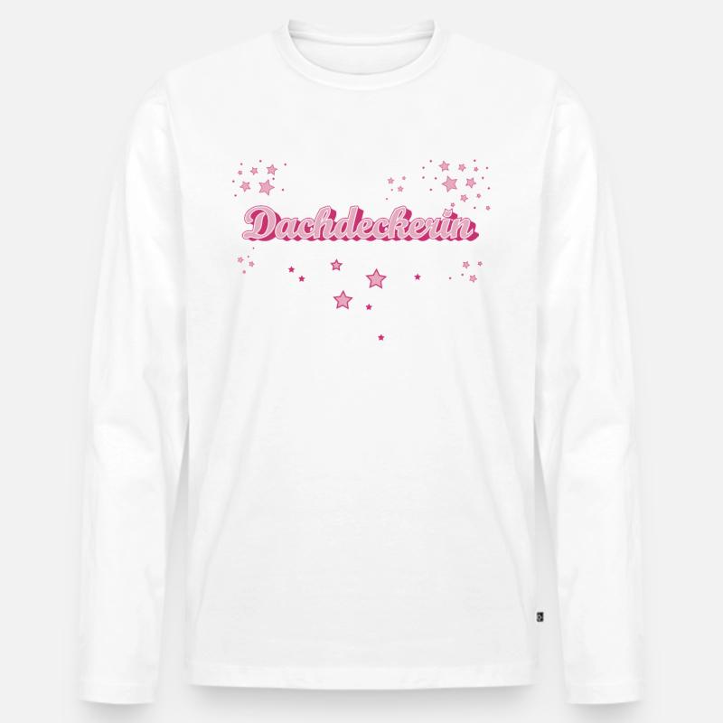 Dachdecker Abschluss-Geschenk Handwerker - Männer Premium Bio Langarmshirt - Weiß