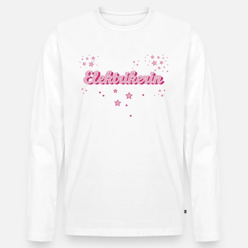 Elektriker Abschluss-Geschenk Handwerker - Männer Premium Bio Langarmshirt - Weiß