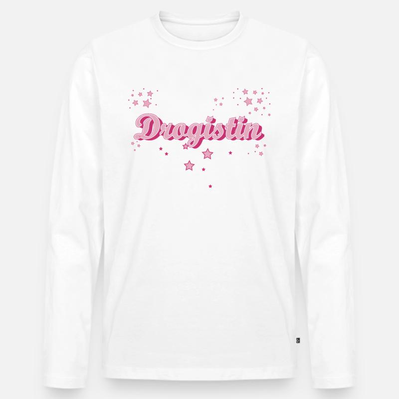 Apotheker Abschluss-Geschenk Drogistin - Männer Premium Bio Langarmshirt - Weiß