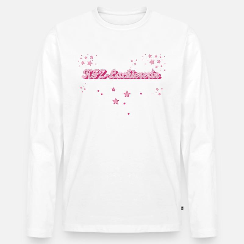 Autolackierer Abschluss-Geschenk KFZ-Lackiererin - Männer Premium Bio Langarmshirt - Weiß