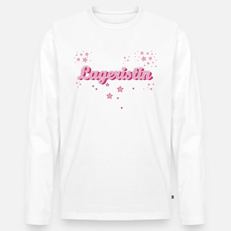 Lagerleiter Abschluss-Geschenk Lageristin - Männer Premium Bio Langarmshirt - Weiß