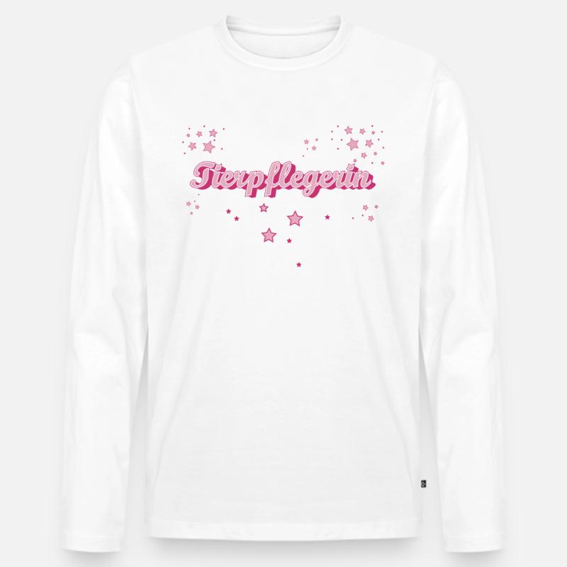 Tierwirt Abschluss-Geschenk Tierpflegerin - Männer Premium Bio Langarmshirt - Weiß