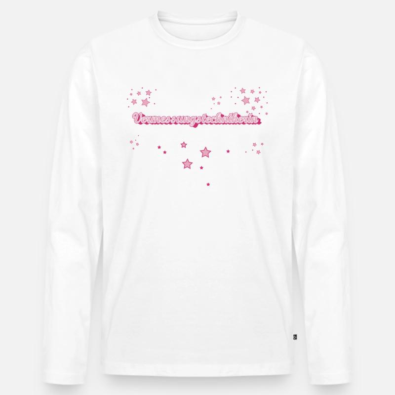 Vermesser Abschluss-Geschenk - Männer Premium Bio Langarmshirt - Weiß