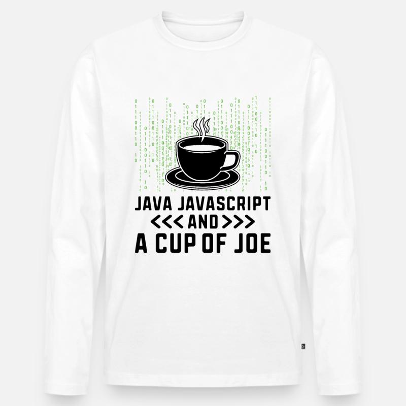 Café Codage Programmeur Codeur Développeur Nerd Coff T-shirt manches longues Premium bio Homme