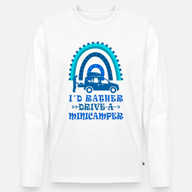 Minicamper Sprüche Camping-Camper Microcamper - Männer Premium Bio Langarmshirt - Weiß