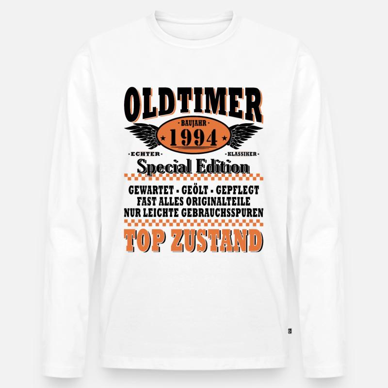 Oldtimer 1994 - Männer Premium Bio Langarmshirt - Weiß