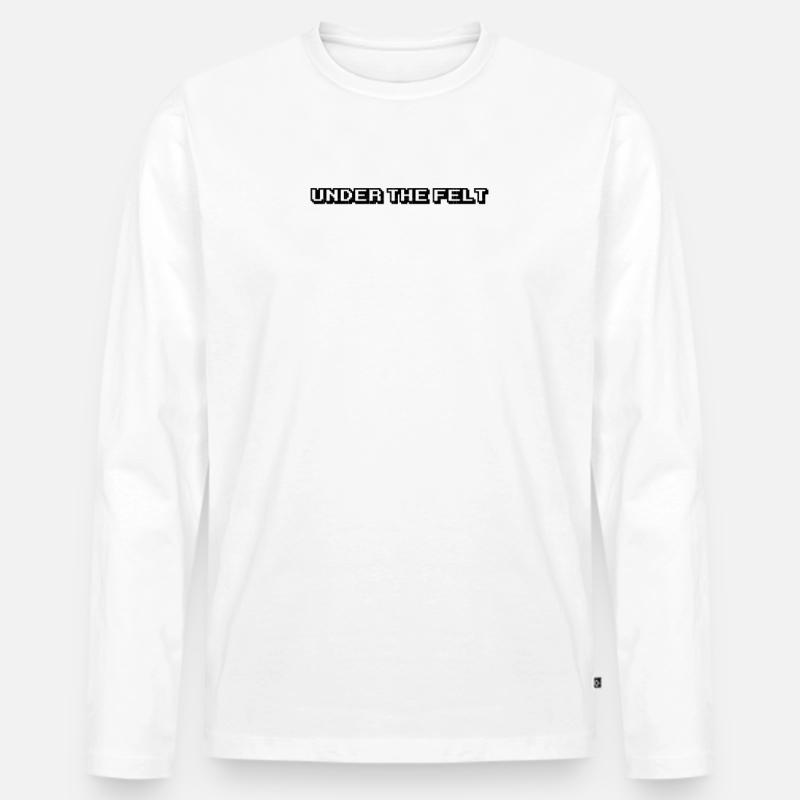 Billard - Under the Felt - Männer Premium Bio Langarmshirt - Weiß