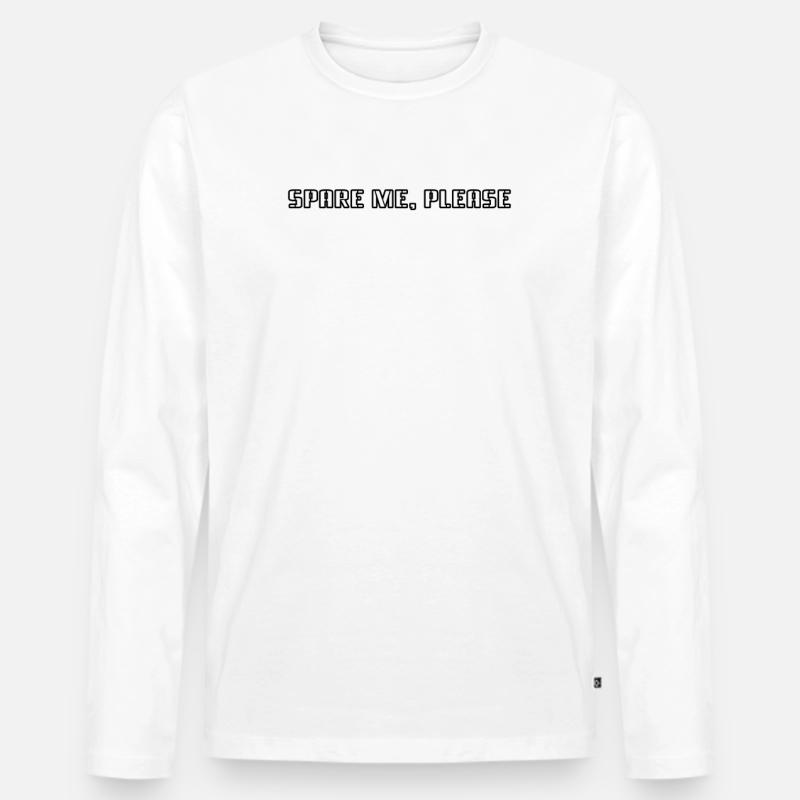 Bowling - Spare me, please - Männer Premium Bio Langarmshirt - Weiß
