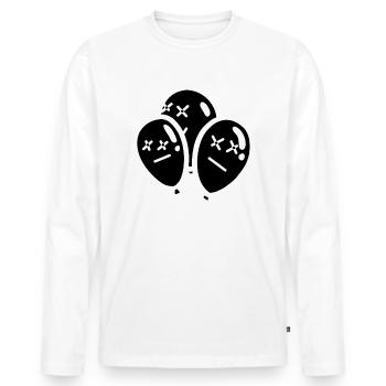 Balloons Balloons Halloween Dark - Men's Premium Organic Long Sleeve Shirt - white - Front - Nico (187cm)