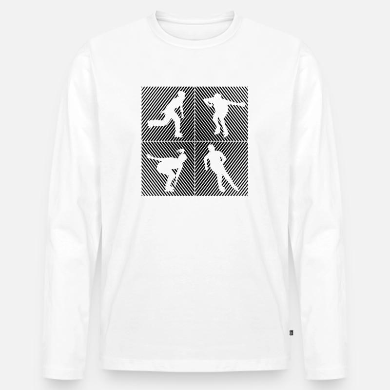 Rollers Rollers Rollers Rollers - T-shirt manches longues Premium bio Homme - blanc
