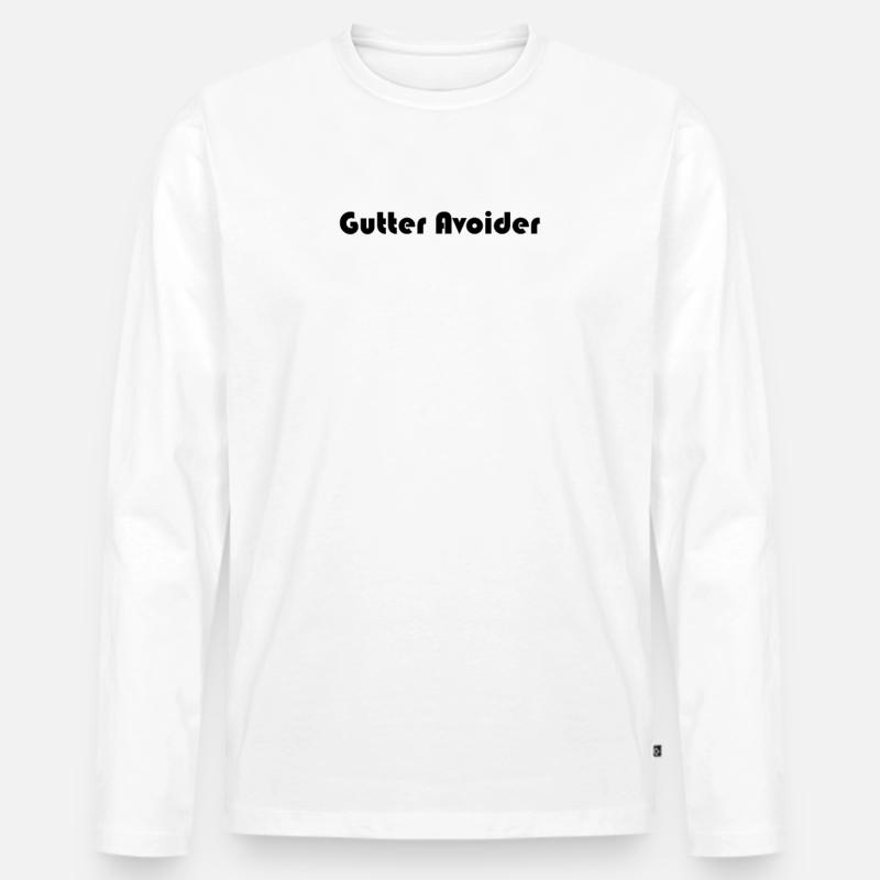 Bowling - Gutter Avoider - Männer Premium Bio Langarmshirt - Weiß