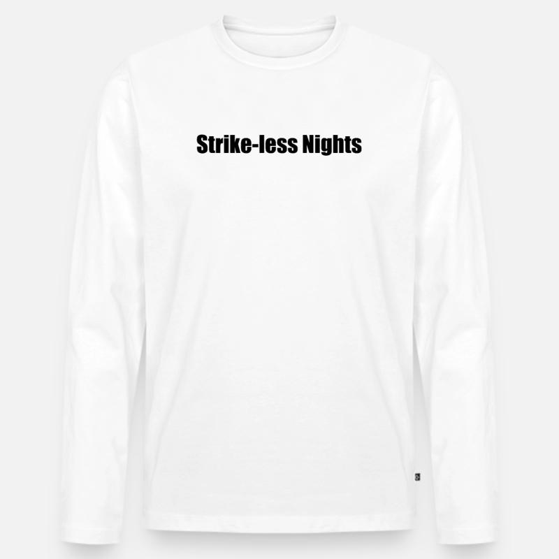 Bowling - Strike-less Nights - Männer Premium Bio Langarmshirt - Weiß