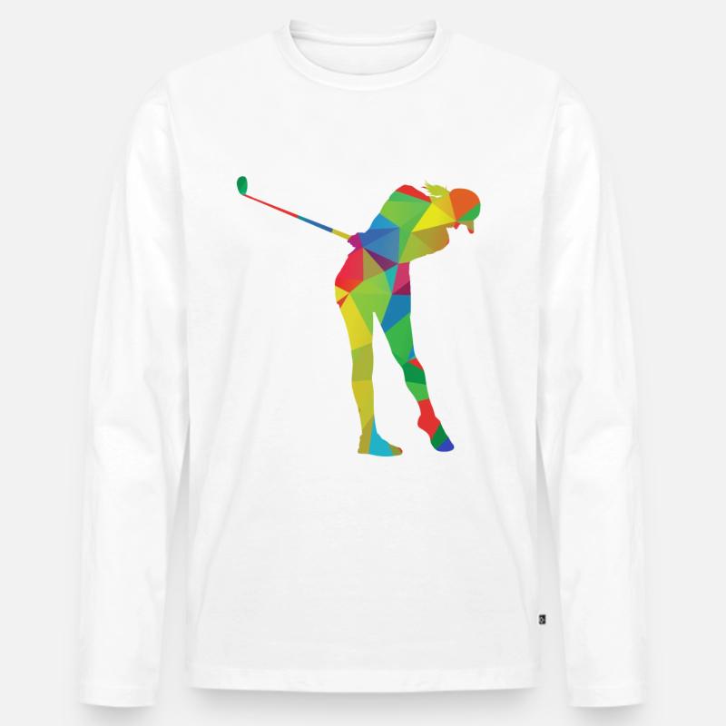 Golf & Minigolf - Männer Premium Bio Langarmshirt - Weiß